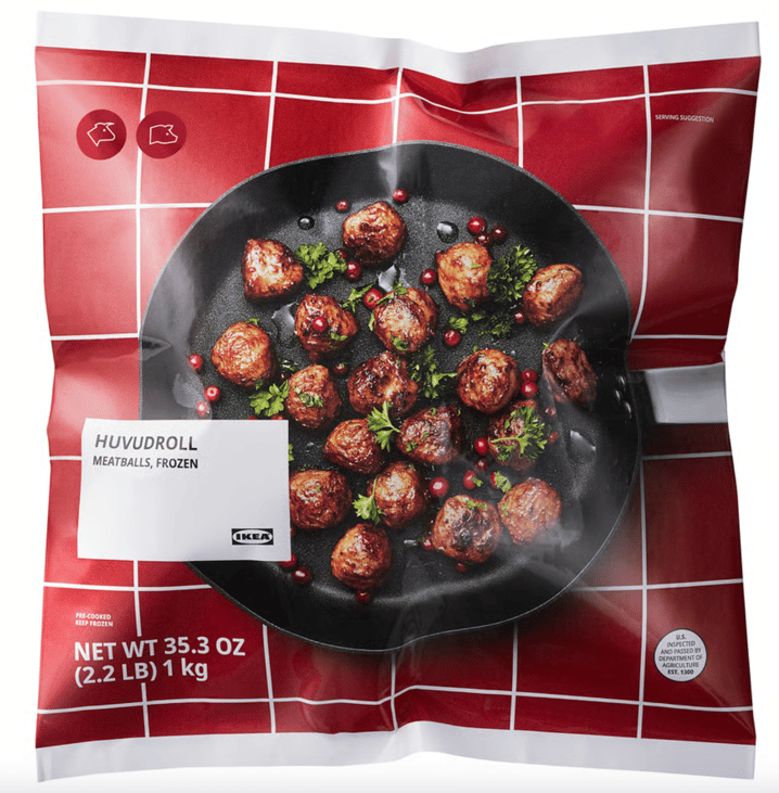 Bag of Swedish meatballs from IKEA