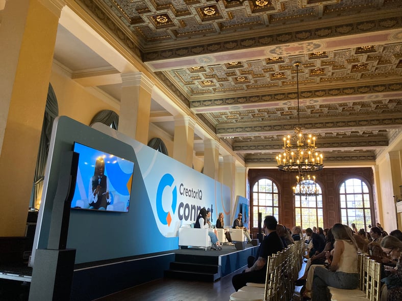 Cher Bazile leading a session on The Creator Perspective with Chaz Smith, McCall Mirabella, and Shima Katouzian