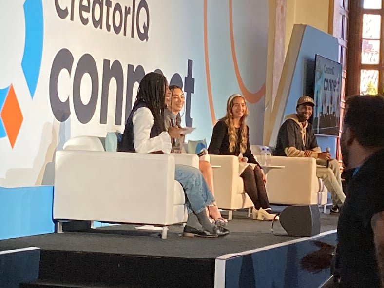 Cher moderating the discussion