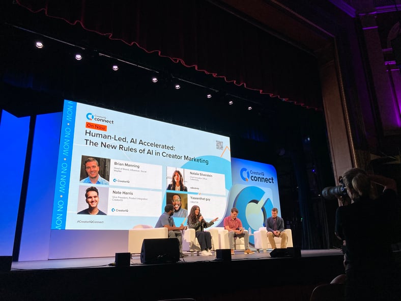 Human-Led, AI-Accelerated: The New Rules of AI in Creator Marketing session at stage 1 on day 1