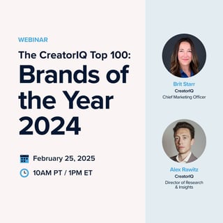 The CreatorIQ Top 100: Brands of the Year 2024