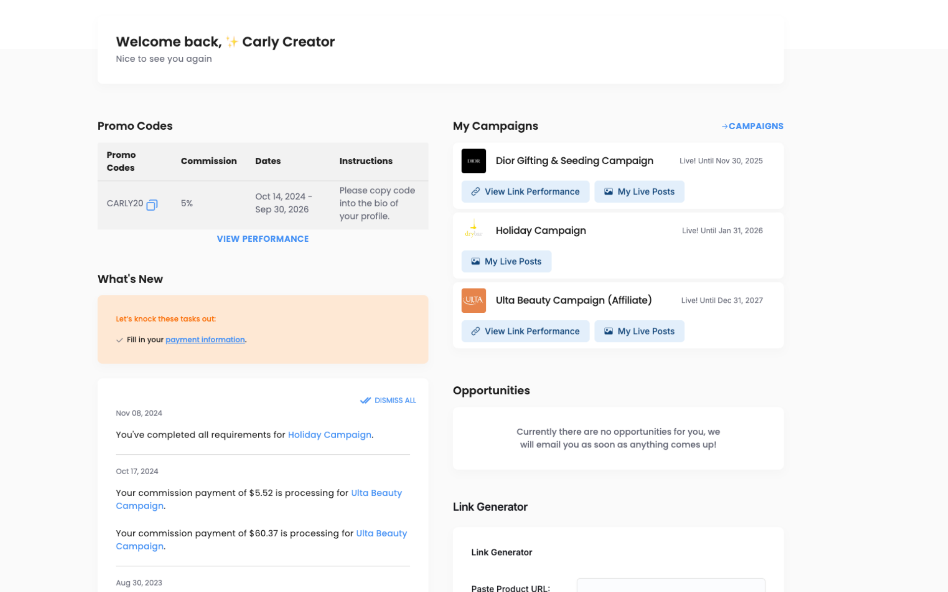 Creator Dashboard_Main Dashboard_Large