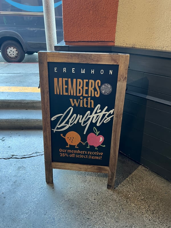 Erewhon members with benefits