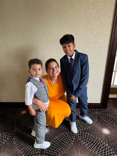 Gina Sidote and nephews