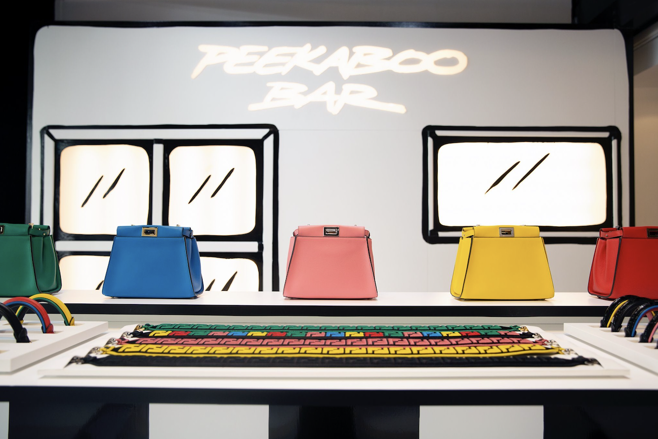Luxury fashion brand Fendi's Peekaboo Bar pop-up.