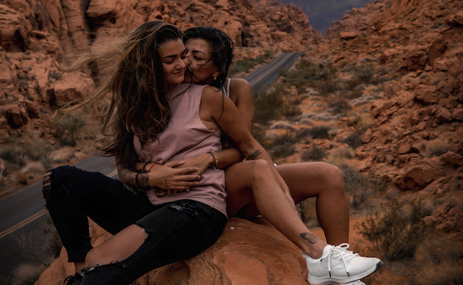 On Airplane Mode's Kirstie Pike and Christine Diaz Take in the Scenery in Page, Arizona 