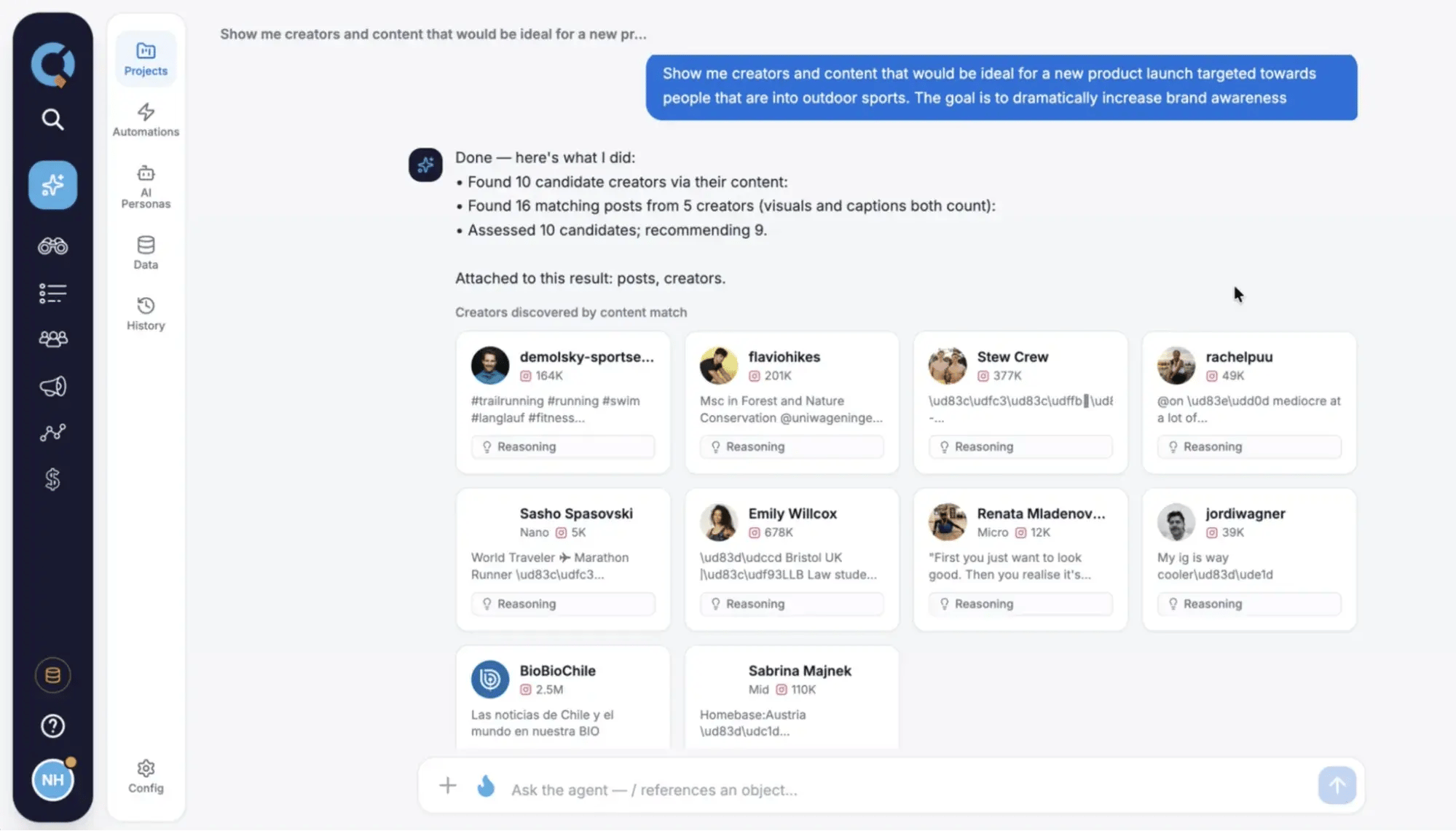 Q by CreatorIQ creator marketing dashboard