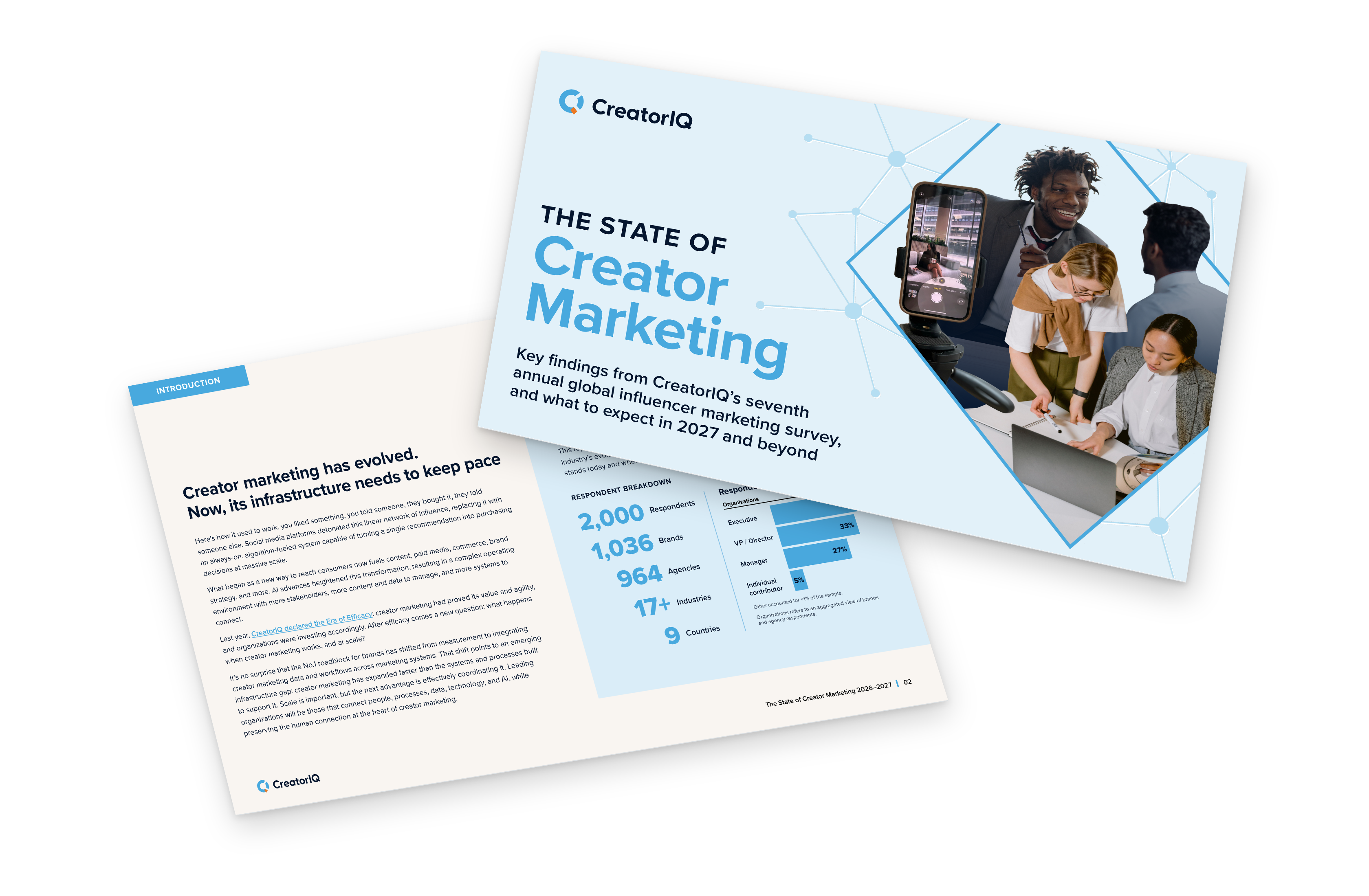 State of Creator Marketing 2027 report cover and interior spread