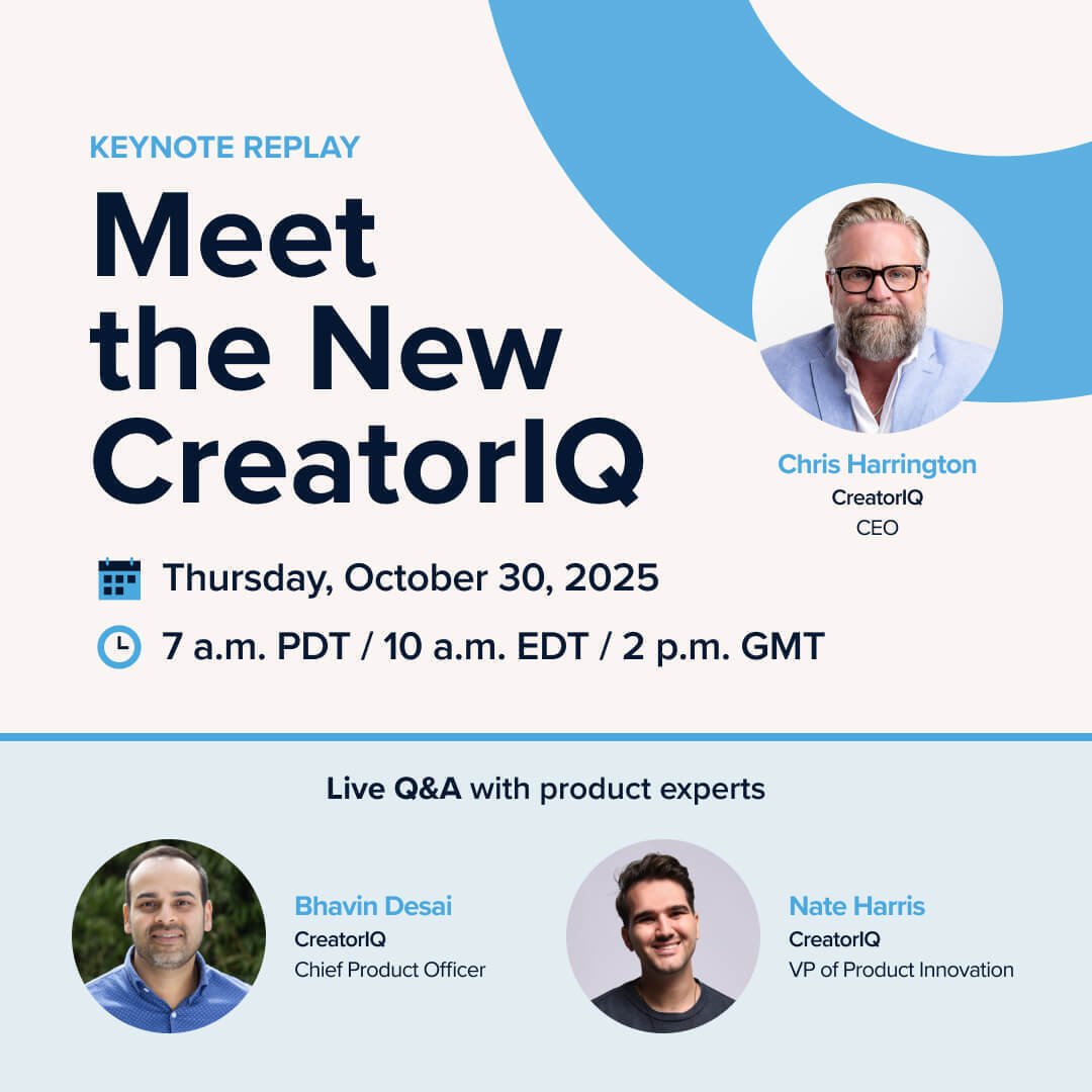 Webinar & Live Q&A: Meet the New CreatorIQ