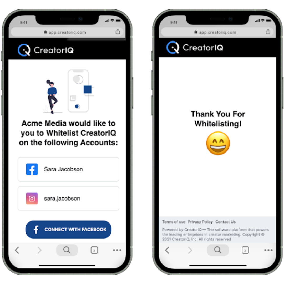 Influencer Whitelisting CreatorIQ