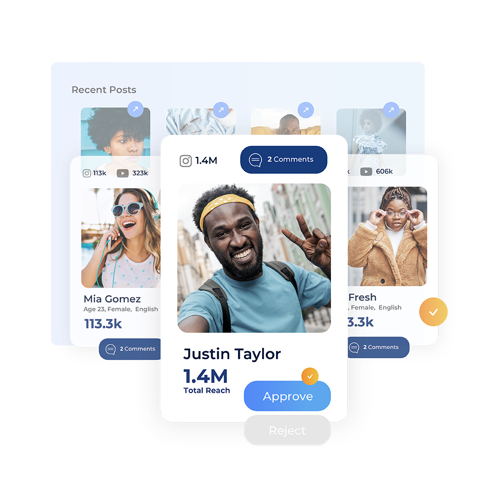 Share audience, key metrics, bios, and content with your stakeholders